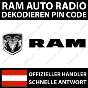 RAM RADIO DEKODIEREN PIN CODE MOPAR NAVI VP2 VP3 VP4 UCONNECT 5.0 7.0 8.4 12.0 - Bild 1 von 12