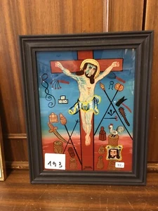 Bild mit Rahmen aus der Auflösung einer Sammlung, Christus am Kreuz #0193 - Bild 1 von 1
