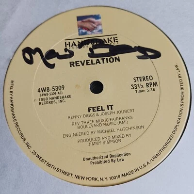 Revelation – Feel It / When I Fall In Love (Handshake 4W8 5309) - Image 1 of 2