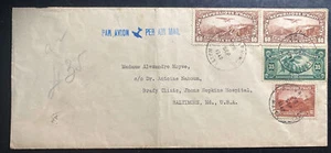1940 Port Au Prince Haiti Airmail Cover To Johns Hospital Baltimore MD USA - Picture 1 of 2