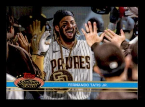 2021 Stadium Club Chrome 91 Design Variation Refractor #292 Fernando Tatis Jr. - Picture 1 of 2