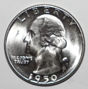 1950 S/S Washington Quarter CHOICE BU (J181) - Picture 1 of 3