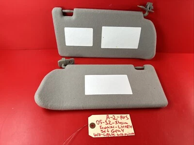 Nissan Xterra Frontier 2005-12 conductor y pasajero derecho diestro parasoles tela gris OEM Foto 1 de 4