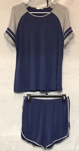 EKOUAER 2-teiliges Kurzarm T-Shirt Oberteil & Shorts Pyjama Nachtwäsche Lounge Set - M - Bild 1 von 8