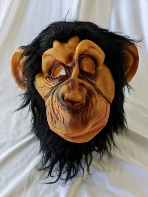 Chimpanzee Monkey Mask Costume Halloween Adult One Side Unisex  - Image 1 of 4