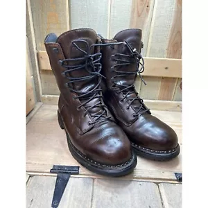 US9 Red Wing Shoes 1411 Electrical Hazard Rated Leather Work Boots Brown Mens - Picture 1 of 13