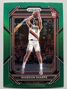 2022-23 Panini Prizm #250 SHAEDON SHARPE ROOKIE GREEN PRIZM RC - Imagen 1 de 2