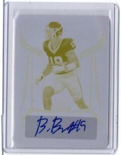 2023 Leaf Metal Autograph Printing Plate Yellow Brock Bowers RC AUTO 1/1 Georgia