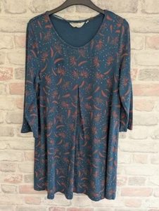 Seasalt Cornwall Tunika Arusha Kleid Gr UK 12 türkis Baumwolljersey - Bild 1 von 10