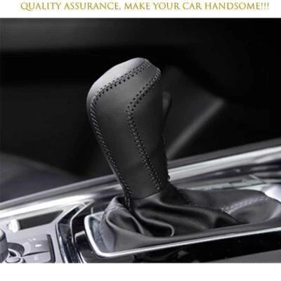 For Mazda CX-30 2020-2023 Black Leather Console Gear Shift Knob Head Cover Trim - Image 1 of 4