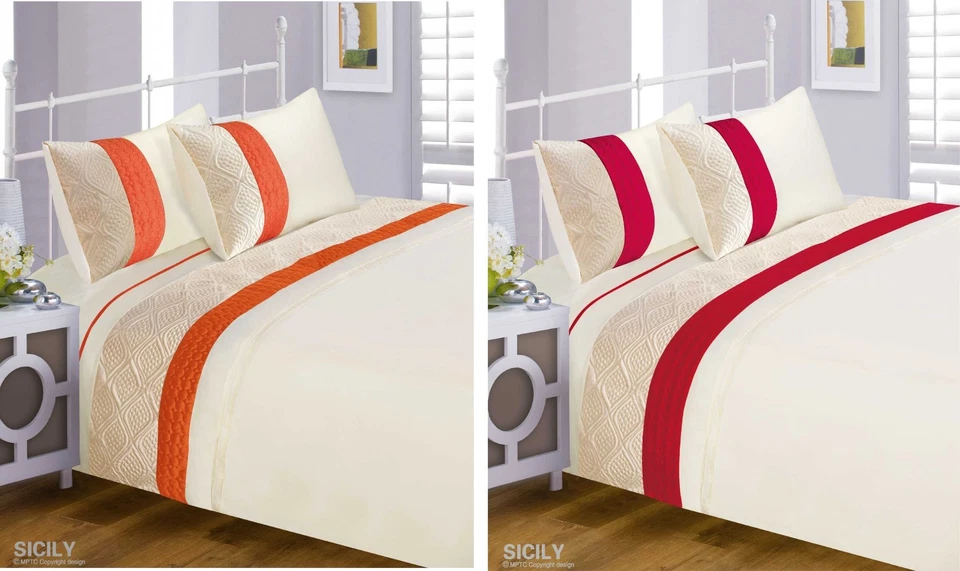 Juego de ropa de cama con funda nórdica acanalada elegante moderna de Sicilia  Foto 1 de 1