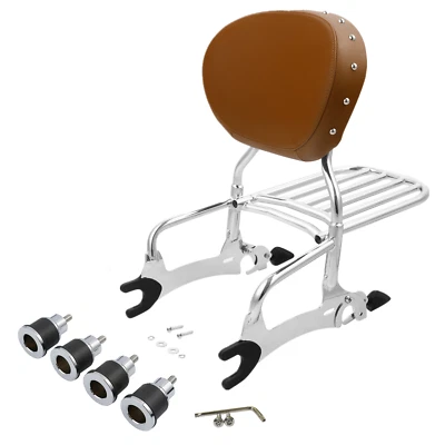 Kit de portaequipajes y carretes Sissy Bar para respaldo apto para jefe indio Springfield Foto 1 de 4