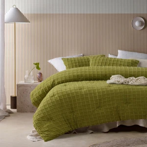 3 Pcs Parquet Cacti Green Comforter Set by Vintage Design Homewares - Picture 1 of 4