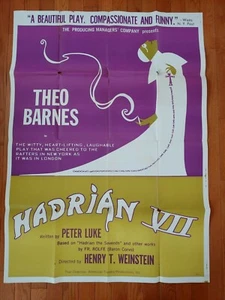 Hadrian VII Theaterstück von Peter Luke Theater Poster Thed Barnes - Bild 1 von 7