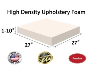 FoamRush  27" x 27" High Density Upholstery Foam Cushion  (Made in USA) - Picture 1 of 14