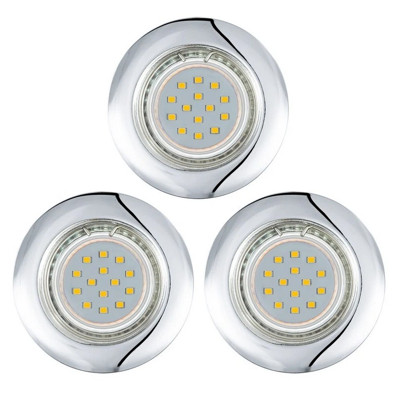 3 шт светодиодный утопленный прожектор 3 Вт круглый современный хромированный GL1517 - Изображение 1 из 1