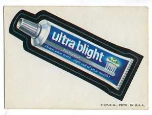 1973 Topps Wacky Packages segunda serie 2 pasta de dientes Ultra Blight espalda blanca ex - Imagen 1 de 1