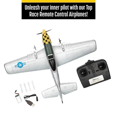 Top Race Remote Control Airplane | RC Plane 4 Channel Ready to Fly RC Planes for - Image 1 of 3