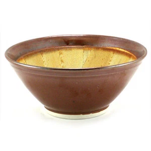 Japanese 12"D Ceramic Brown Suribachi Mortar Food Preparation Bowl Made in Japan - Picture 1 of 4