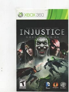 Injustice Xbox 360 MANUAL ONLY Authentic NO TRACKINzG - Picture 1 of 1