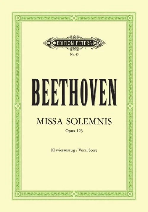 Missa Solemnis in D Op. 123 (Vocal Score) Mixed Voices Voice(s)/Piano Reduction - Image 1 of 1