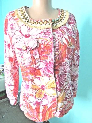 RUBY RD. WOMENS MULTICOLOR JACKET SIZE 8 - Image 1 of 4