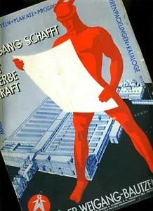 HERMES Bote REKLAME Grafik von HENZE für " Plakate Gebr. WEIGANG Bautzen " 1930 - Bild 1 von 3