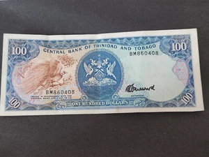 Trinidad and Tobago 100 Dollars Banknote - 1985 - Harewood Sig - XF #SALE# - Picture 1 of 9