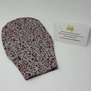 Ostomy Bag Cover Gray w/Rust Flowers Colostomy Bag Cover Cotton Bag Cover - Picture 1 of 3