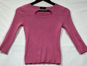 Tahari Pink Designer Sweater Sz M - Picture 1 of 6