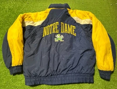 Vintage Logo 7 Notre Dame Fighting Irish Full Zip Puffer Jacket Size Large - Image 1 of 4