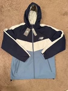 Chaqueta New Balance Resistente al Viento Forrada con Capucha Run Active Gris Verde Talla M - Imagen 1 de 4