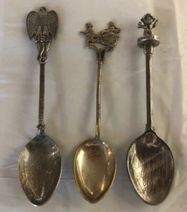VTG EPNS collectable Spoon LOT OF 3, USA 1776 Bicentennial 1976, Klondike MIKE + - Picture 1 of 12