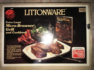 Vintag Littonware Extra Large Micro-Browner Grill Cookbook L-5 Ceramic Microwave - Picture 1 of 6