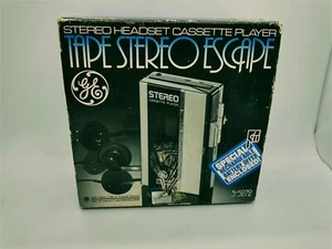 Vintage GE Stereo Escape 3-5272 Stereo Cassette Player w Headphones Tested NIOB - Picture 1 of 6