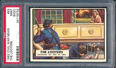 1962 Topps Civil War News #83: The Looters ~ PSA 9 oc - Image 1 of 2