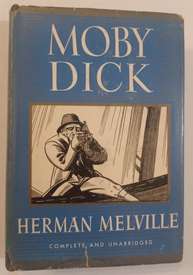 1950 Moby Dick By Herman Melville, Modern Library 119, hardcover w/ dustjacket Foto 1 de 4