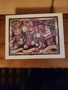 A Very Merry Christmas, Christmas Stockings. Lang Greeting Crds, 18/Env 2001 443 - Picture 1 of 4