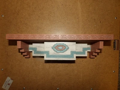 Vintage Burwood Products Southwest Style Wall Shelf Aztec Design Wall Mountable - Image 1 of 4