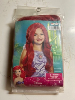 Nuevo en Paquete Disfraz Disney Princesa Niñas Ariel Rojo Peluca De Lujo Edades 4+ Foto 1 de 4