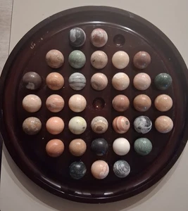 Vtg 1994 The Bombay Company Solitaire Game 35 Mables And Board.  - Picture 1 of 5