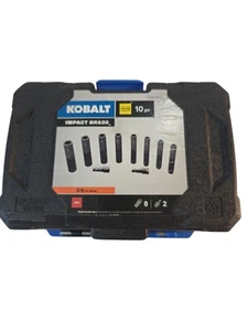 Kobalt 10 pc. SAE 3/8" Drive 6-Point Deep Impact Socket Set 0864582 - Picture 1 of 4