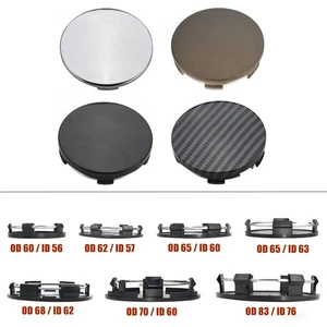 60MM/62MM/65MM/68MM/70MM/83MM Blank Wheel Center Hub Caps Wheel Cover Cap 4PCS - Picture 1 of 73