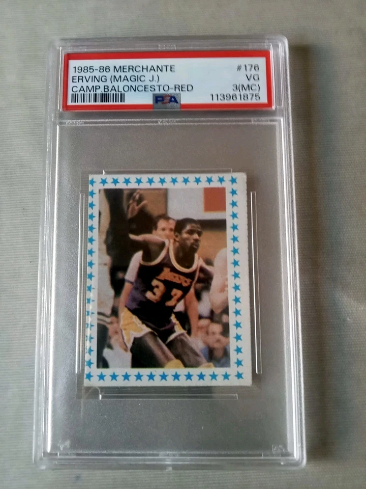 Magic Johnson 1985# ROOKIE  #Merchante#Rookie# Lakers #  Red (Clesa)  NBA.Psa 3# - Imagen 1 de 3