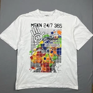Y2K Miskeen Originals 2XL Graphic Print Short Sleeve Tee White - Bild 1 von 8