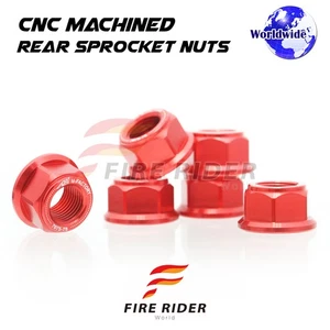 Red Rear Wheel Sprocket Nuts M8 For DRZ 400 SM 05 06 07 08 09 10 11 12 13 14 15 - Picture 1 of 3