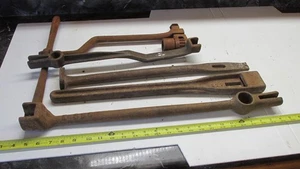 5 Antique Threshing Machine Tooth   Wrench Tool  IHC  Minnesota Tiger Case + - Picture 1 of 5