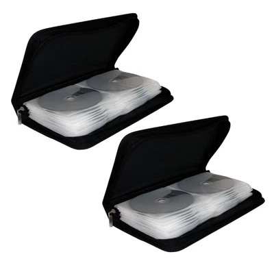 2 MediaRange Taschen für 48 Discs CD DVD BD Wallet Case Mappe Box schwarz - NEU - Bild 1 von 4
