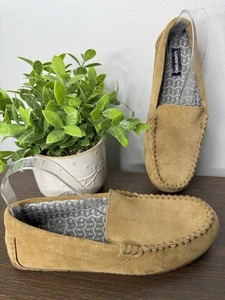 Zapatillas mocasines Lands' End para mujer talla 10 de cuero marrón - Imagen 1 de 9