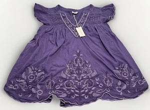 Neu mit Etikett Sundance Katalog lila bestickt Leinenmischung Felicity Flatter Gr. XXL $ 108 - Bild 1 von 6